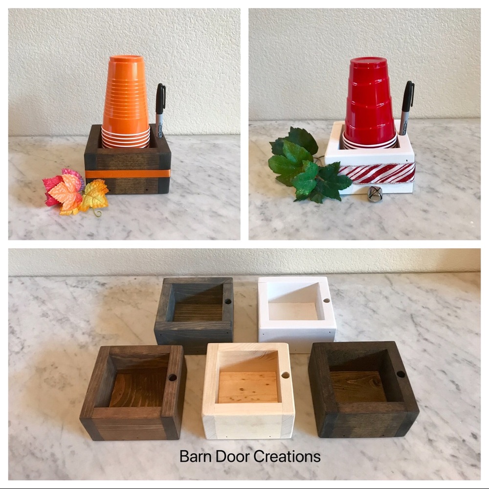 Farmhouse Style Party Cup Organizer